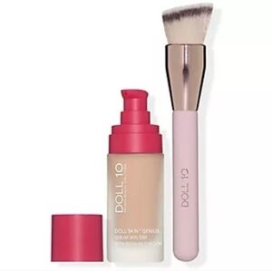 New & Never Used Doll 10 Doll Skin Genius Serum Skin Tint with Brush - Light Med